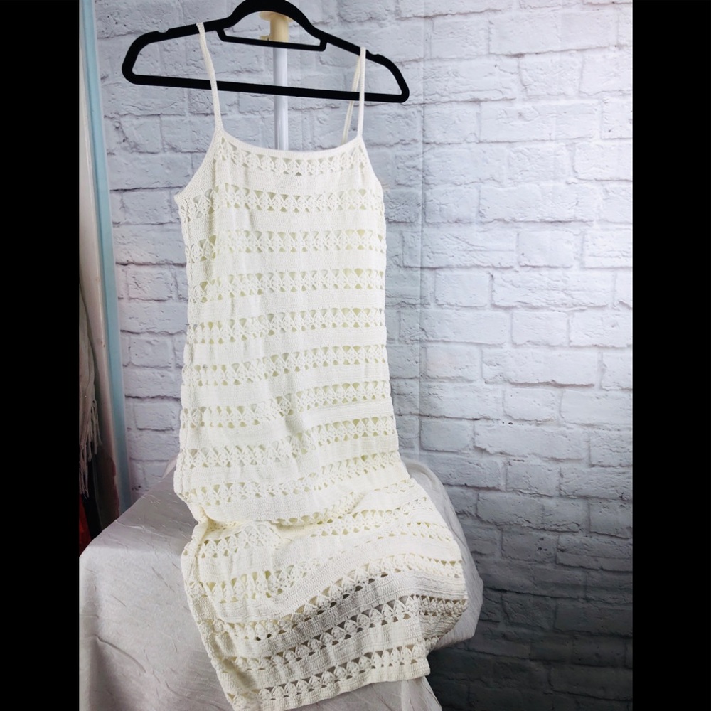 Ralph Lauren knit maxi dress white. Size medium.